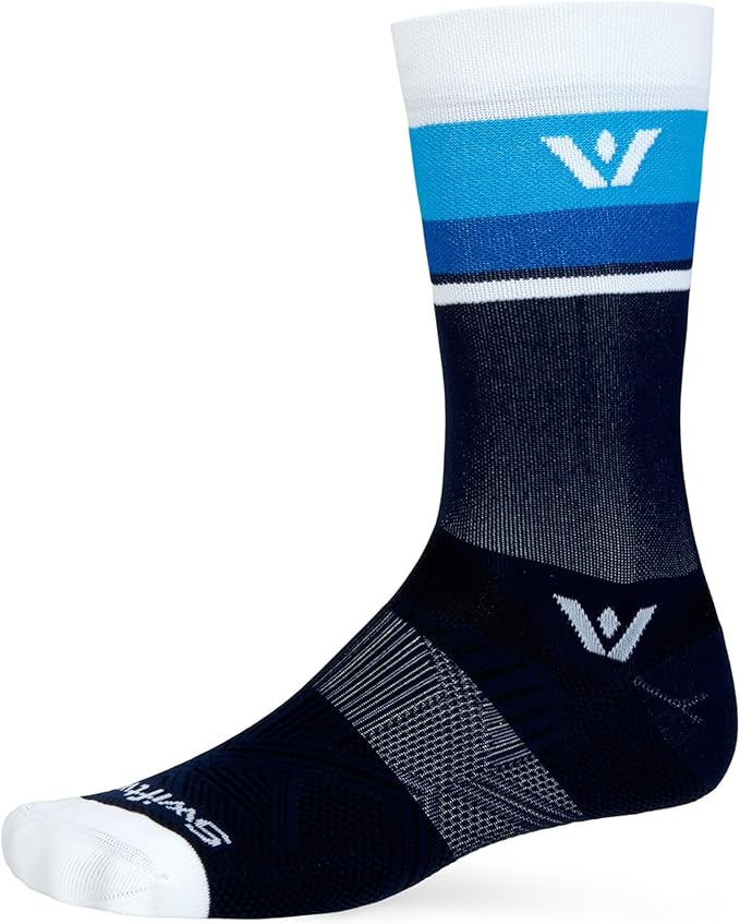 Swiftwick- ASPIRE Crew Cycling Socks, Firm Compression Fit, Moisture Wicking