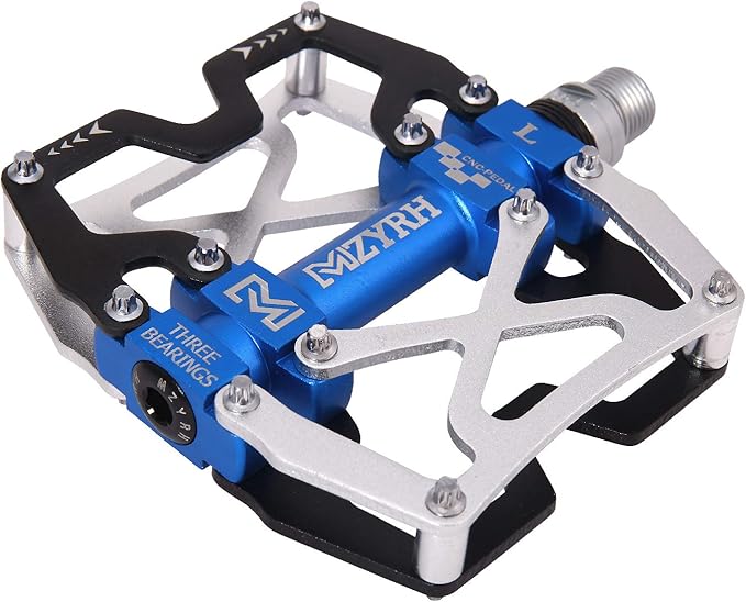 MZYRH Mountain Bike Pedals, Ultra Strong Colorful CNC Machined 9/16" Cycling Sealed 3 Bearing Pedals