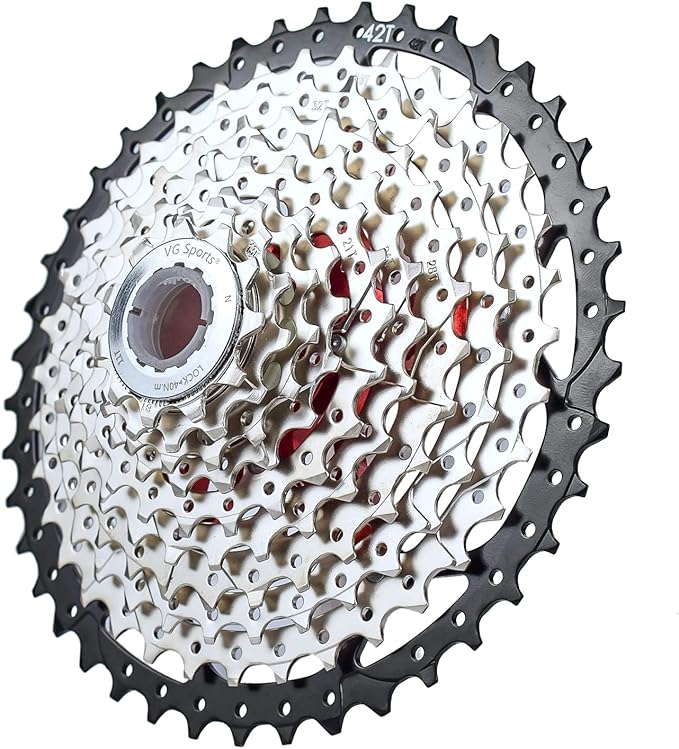 VG SPORTS 8/9/10/11/12 Speed Ultra-Light Bike Cassette for Mountain Bike 11-40T/11-42T/11-46T/11-50T/11-52T MTB Cassette Lightweight Aluminum Bracket Cassette