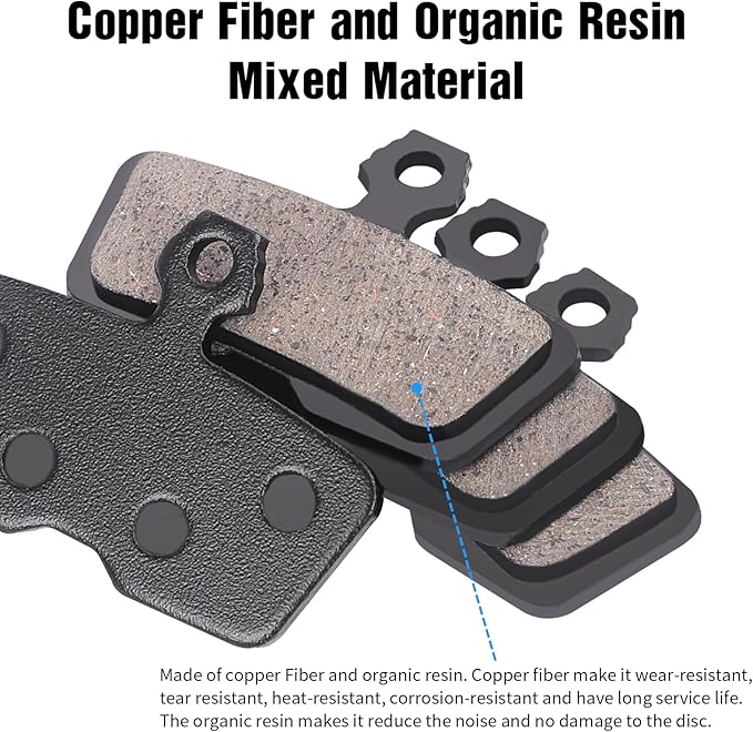 4-Piston MTB Bike Brake Pads Compatible with SRAM Code,Code R,Code RSC and Guide G2 RE/DB8/DB6/DB4 Bicycle Disc Brake Pads for Mountain Bike with Installation Tools