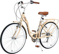 ZUKKA Beach Cruiser Bike for Women 24/26 Inch Ladies Bike 7 Speed Complete Cruiser Bikes with Dual V-Brake and Adjustable Seat, Adult City Bike for Women, Men, Multiple Colors