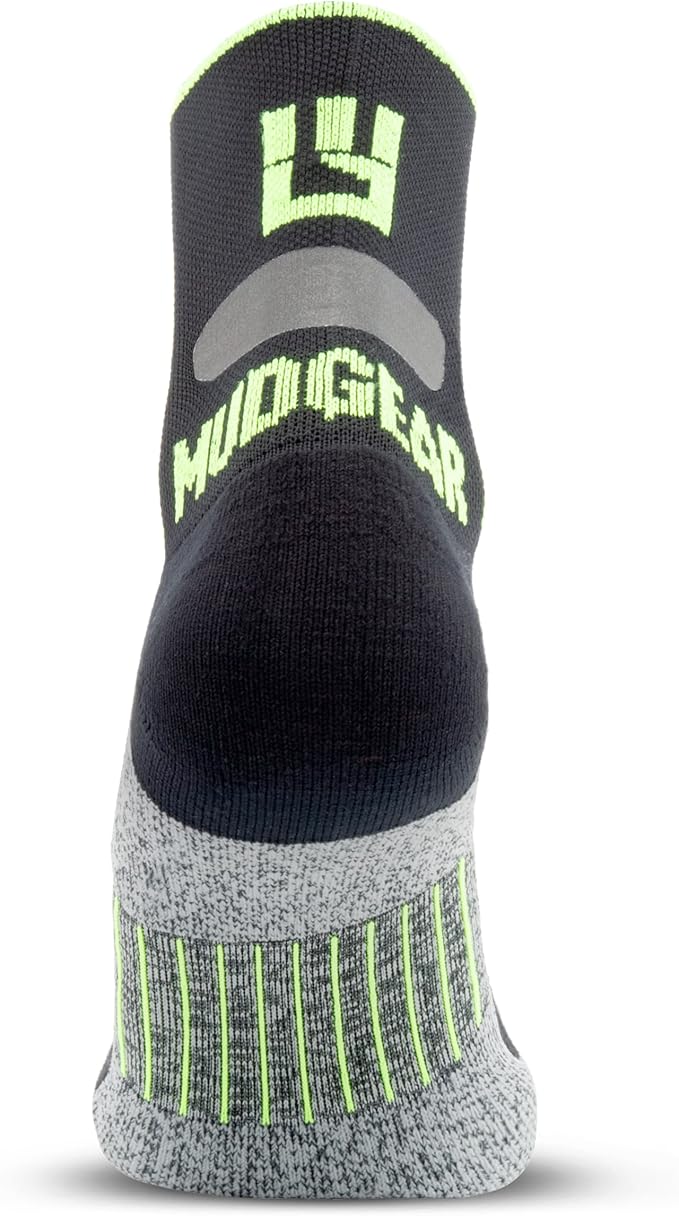 Crew Length Trail Running Socks, Quick-Drying Mid-Calf Socks with Arch Support, Sweat-Resistant, Breathable Athletic Socks