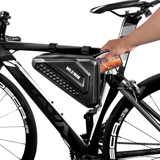 WILD MAN 3L Triangle Frame Bike Bag Large Capacity for Mountain Bicycle Cycling MTB Bicycle Cycling (ES19)