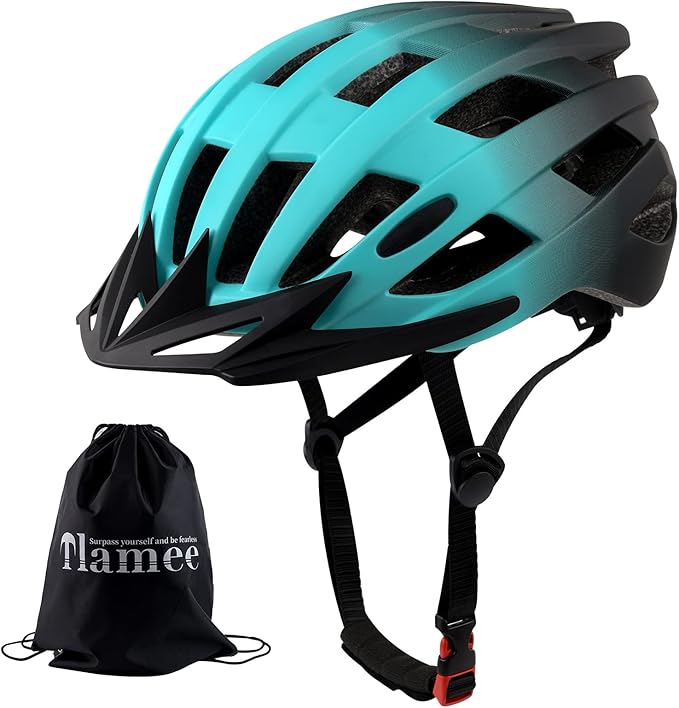 Adult Bike Helmets, Adjustable Mens Womens Bicycle Helmet, Lightweight Road Mountain Cycling Safety Sports Helmets with Detachable Visor