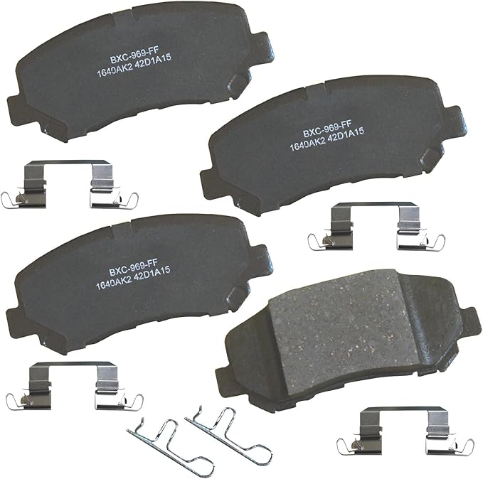Bendix Premium SBC1640AK2 Ceramic Front Brake Pads for Chrysler 200 2017-2015, Jeep Cherokee 2019