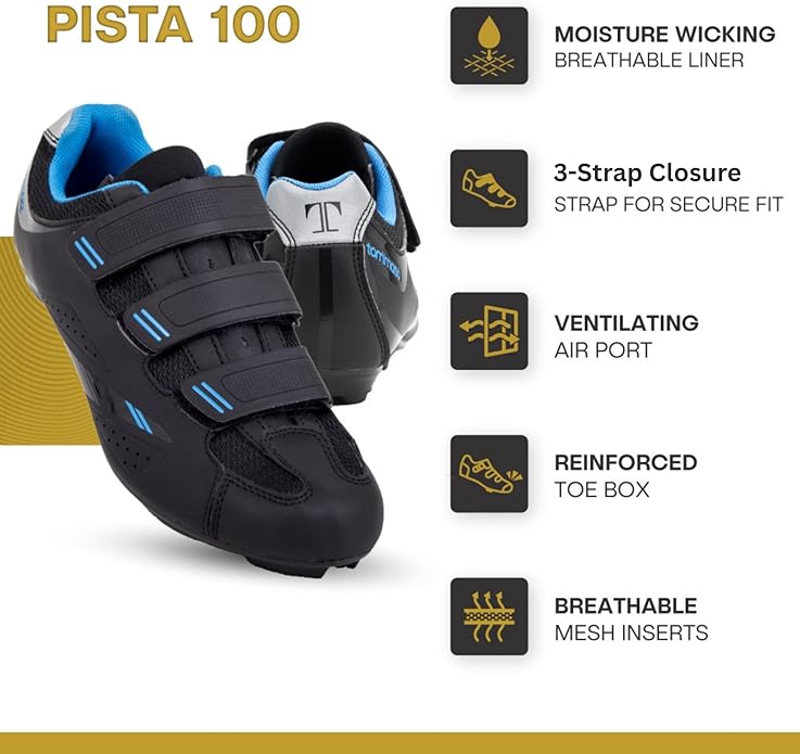Tommaso Pista SPD & Peloton Shoes for Women—2 in 1—Fit for Peloton, Spin & Indoor Bikes—Install Your Own Delta or SPD Cleats Essential Bike Accessories for Cyclebar & Soulcycle