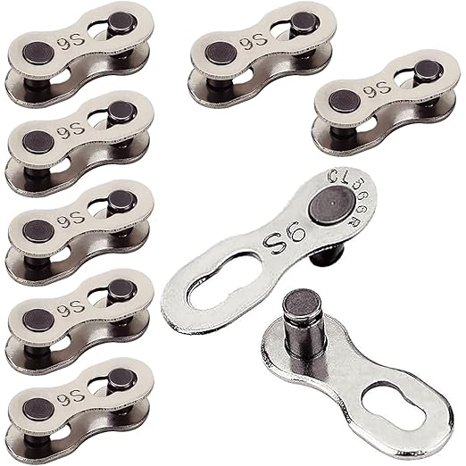 VANSIHO 8 Pairs 9 Speed Bicycle Chain Connector Missing Link for MTB/Road/BMX/Electric Bikes