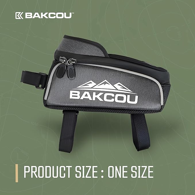 Bakcou - Bike Phone Bag with Clear Top Pouch - Weather-Resistant Cycling Case for Phones, Keys, Tools - Dual-Purpose Design for Convenient
