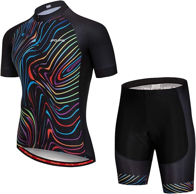 Hotlion Men's Cycling Jersey Set Summer Cycling Clothing Suit Pro Team Bike Clothes Road Biking Outfits Bicycle Kit for Men