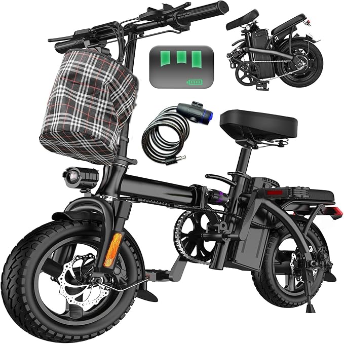 Electric Bike for Adults, 1200W Peak Motor Commuter Ebike, 20-28MPH Speed, 32 Miles Range, Removable Waterproof Battery, Dual Disc Brakes Electric Bicycle, UL 2849 Certified