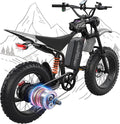 Electric Bike for Adults - Peak 3000W, 60V 32Ah Battery, 40MPH, 100 Miles Range, 20" Fat Tire Ebike with Hydraulic Brakes, Teens Electric Dirt Bike for Mountain, Snow, Sand, Commuter UL
