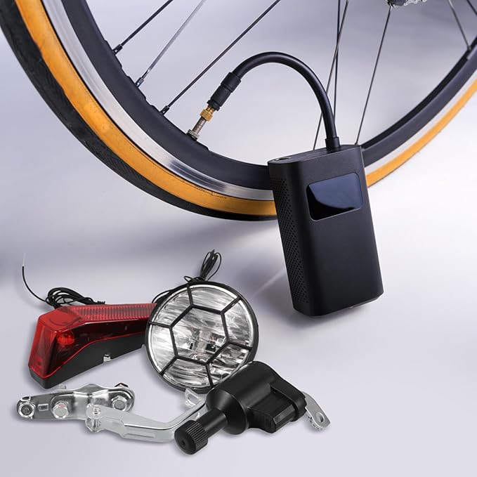 DECHOUS Bicycle Light Kit Front and Rear Bikes Light Rechargeable LED with Turn Signals Dynamic Projection for Night Cycling Safety