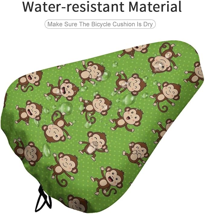 Adjustable Exercise Bike Seat Cover, Soft Cushion Indoor Outdoor Dust Resistant Protection