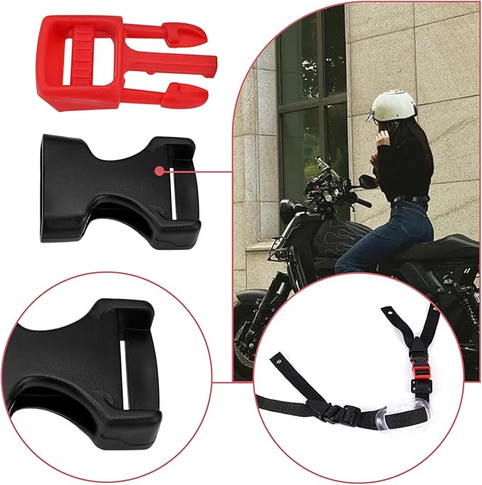 2Pcs Helmet Chin Clip Chin Closure Plug Lock Replacement Part Helmet Spare Part Suitable for Electric Motorcycles, Roller Skates, Bicycles, Mountain Bikes and Other Helmets
