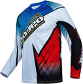 JPOJPO Men's Mountain Bike Jersey Long Sleeve MTB Off-Road Racing Downhill Motocross Shirts Quick Dry&Moisture-Wicking Tops
