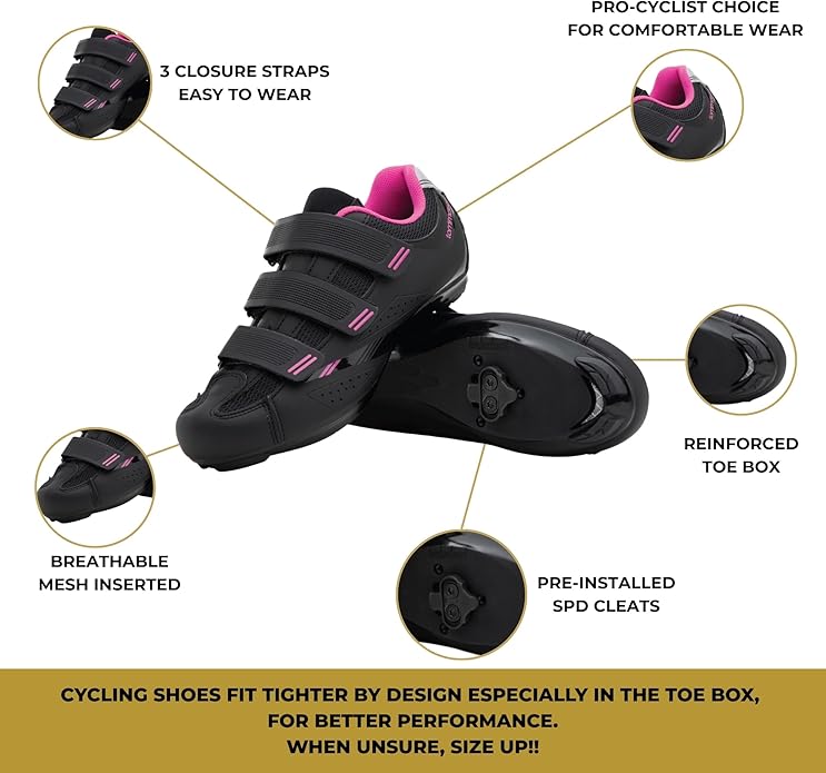 Tommaso Pista 100 SPD & Peloton Shoes for Women—Ready to Ride with Peloton Delta Cleat or SPD Cleats for Various Indoor Bikes—Explore Vareity Cycling Shoes & Bike Accessories