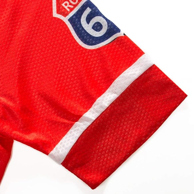 Cycling Jersey Short Sleeve USA Style Bike Tops with Pocket Reflective Stripe