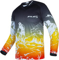 JPOJPO Men's Mountain Bike Jersey Long Sleeve MTB Off-Road Racing Downhill Motocross Shirts Quick Dry&Moisture-Wicking Tops