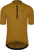 Men's Cycling Jersey Short Sleeves Bike Jersey 1/3 Zipper Solid Color Club Fit, Biking Cycling Shirt Zipper Pocket