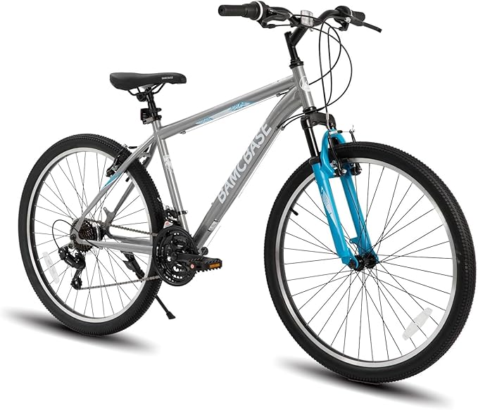 HILAND Adult 26 Inch Mountain Bike, Mens Womens Bicycle, High-Carbon Steel Frame Mountain Bicycle, Sport MTB for Adults, Multi-Color