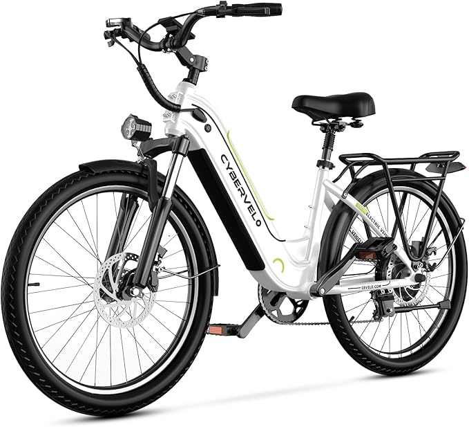 Aelith 26" Electric Bike for Adults – Powerful 1000W Motor, 48V Removable Battery, 7-Speed, Front Suspension & LCD Display – Commuter and Mountain EBike for Women