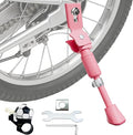 Kickstand for Kids Bike,Upgraded Adjustable Kids Bike Kickstand for 14 16 18 20 22 Inch Kids Bike,Aluminum Alloy Easy Install Universal Rear Kids Bicycle Kick Stand. (pink)