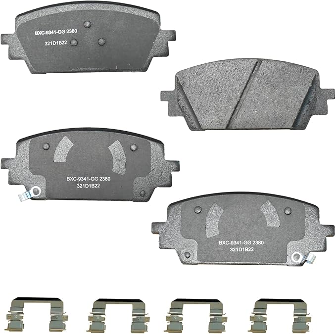 Bendix Premium SBC2380 Ceramic Front Brake Pads for Hyundai Santa Cruz 2023-2022, Santa Fe 2023-2021, Kia Sorento 2023-2021