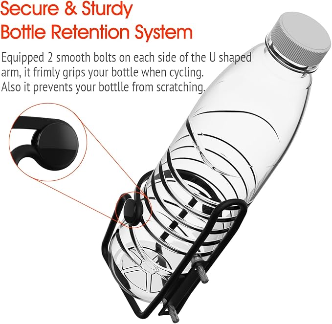 Bike Water Bottle Cage, MTB Mountain Bicycle Lightweight Aluminum Alloy Water Bottle Holder Cage Mount Brackets for Cycling Outdoor Activities [2X Pack]