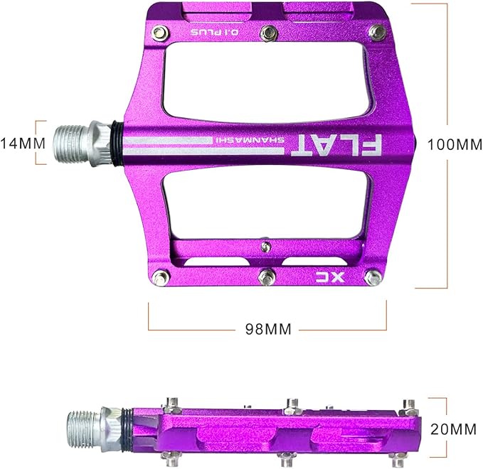 UPANBIKE Mountain Bike Bearing Pedals 9/16'' Spindle Aluminum Alloy Flat Platform for BMX MTB Road Bicycle