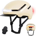 Shinmax Bike Helmet with Turn Signals, NTA Certified up to 45km/h, Bicycle Helmet for Men Women with USB Rechargeable Rear Light, Viser, Cycling Helmet for E-Bike & S-Pedelec,Scooter, Commuter, Adults