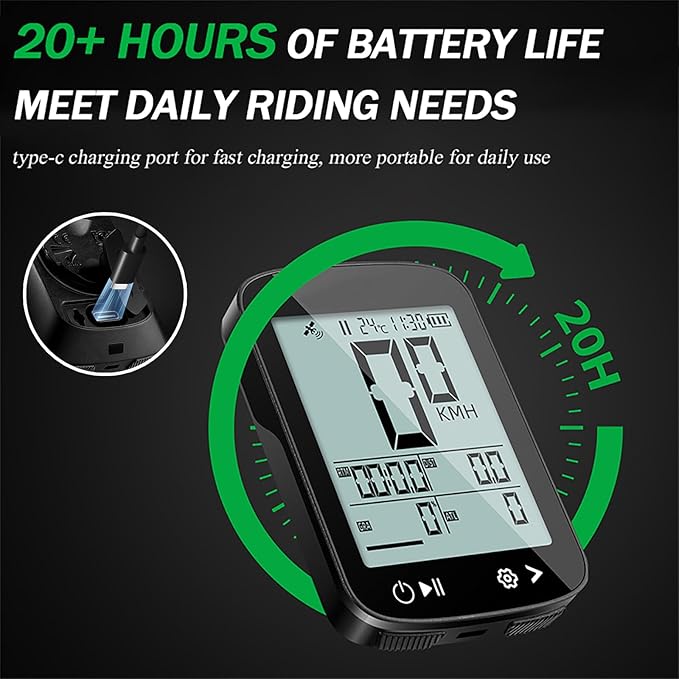 Bike Computer for Trek Domane AL 5 Gen 3 2023, Water-Resistant Wireless GPS Bike Computer Auto Backlight Cycling Computer with Speedometer, Odometer for Road Bike, MTB