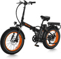 Fat Tire Folding Electric Bike, 48V & 624Wh Lithium Removable Battery, Peak 1100W Brushless Motor, Max Speed 20Mph, M5 Large LCD Display, Suspension, Step-Over/Thru Frame