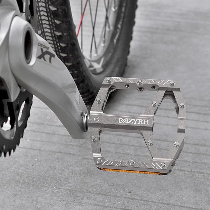 MZYRH Mountain Bike Pedals MTB Pedals,9/16" Non-Slip Lightweight Aluminum Alloy Bicycle Pedals for Road Mountain BMX MTB