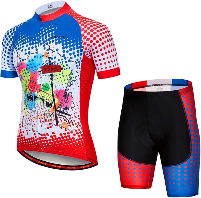Hotlion Men's Cycling Jersey Set Summer Cycling Clothing Suit Pro Team Bike Clothes Road Biking Outfits Bicycle Kit for Men