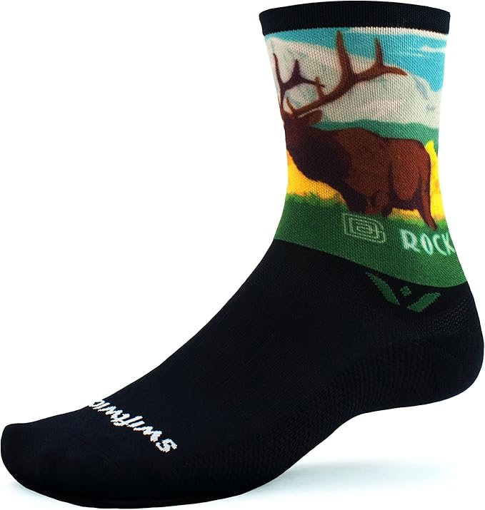 Swiftwick VISION IMPRESSION Crew, National Parks/States Edition, Running, Hiking and Cycling Socks