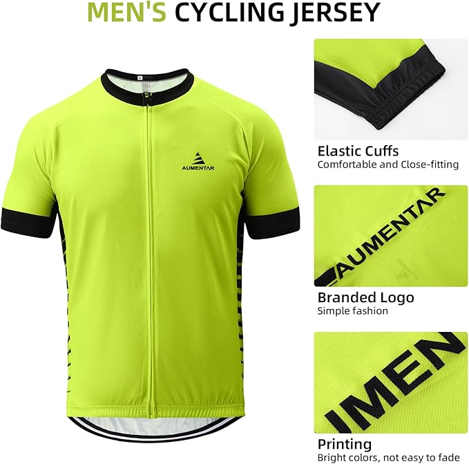 Men's Cycling Bike Jersey Long Sleeve - Moisture Wicking, Breathable, Quick Dry Biking Shirt Full Zipper