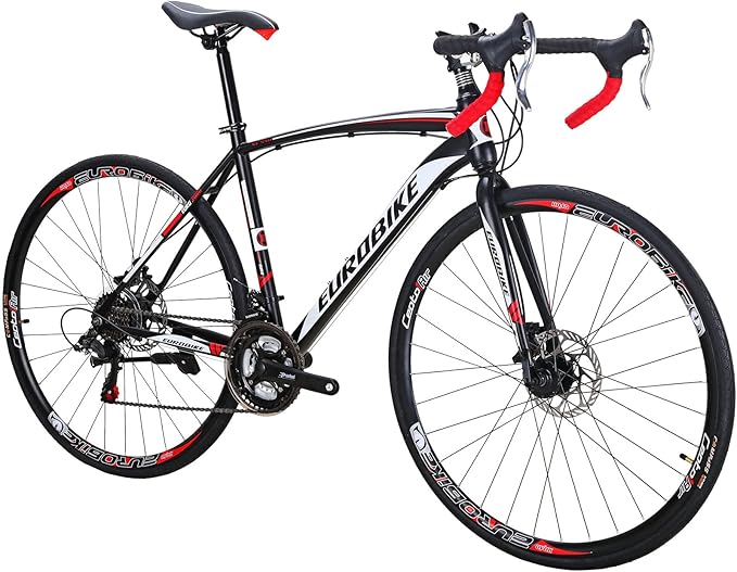 EUROBIKE Road Bike,21 Speed Bicycle with Disc Brake,700C Wheels Road Bikes for Men or Women,49cm/54cm Frame for Adult Cycling Bicycle