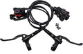 Mountain Bike Hydraulic Disc Brake Set, Front & Rear Disc Brake Kit Fit Bicycle MTB XC Trail, e-Bike, Fat Bike, Upgrade kit for Mechanical Disc Brake (Black - Left Front & Right Back)