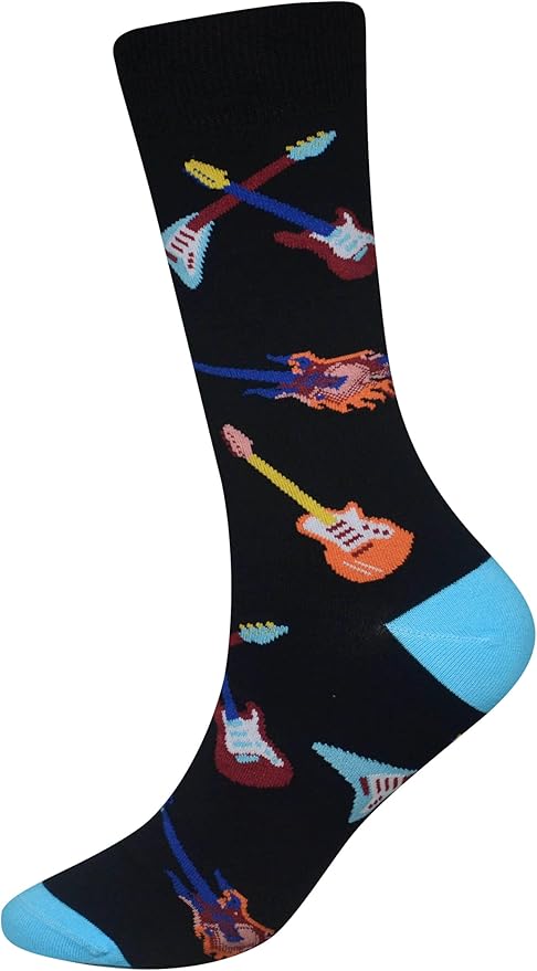 Cansok Men's 2/4 Packs Fun Crazy Novelty Dress Crew Socks