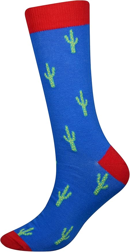 Cansok Men's 2/4 Packs Fun Crazy Novelty Dress Crew Socks