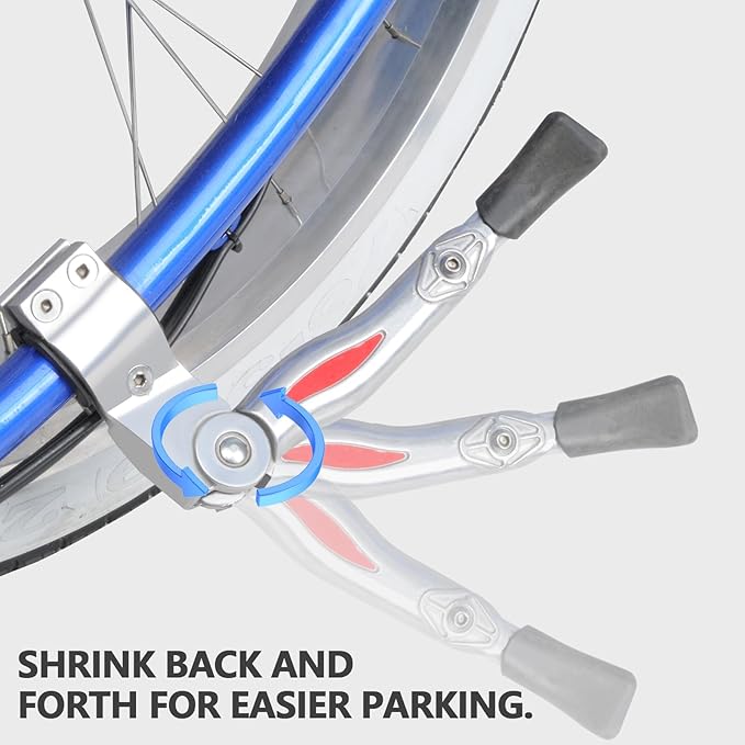 MICARGI Cruiser Bike Adjustable Bike Kickstand, Aluminum Alloy Bike Kickstand