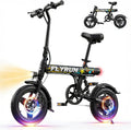 Electric Bike- Peak 500W, 20MPH, Up to 25+Miles, Waterproof Battery, Dual Disc Brakes,Rear Suspension, Stylish 14" Commuter E-Bike for City & Road Sand Mountain