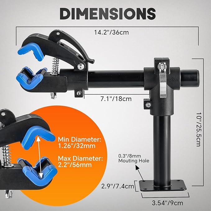 Bike Repair Stand | Bench Mount Bike Work Stand Bicycle Maintenance Rack Workstand for Road & Mountain Bikes – Adjustable Bicycles Maintenance Rack Bike Clamp for Home Repair