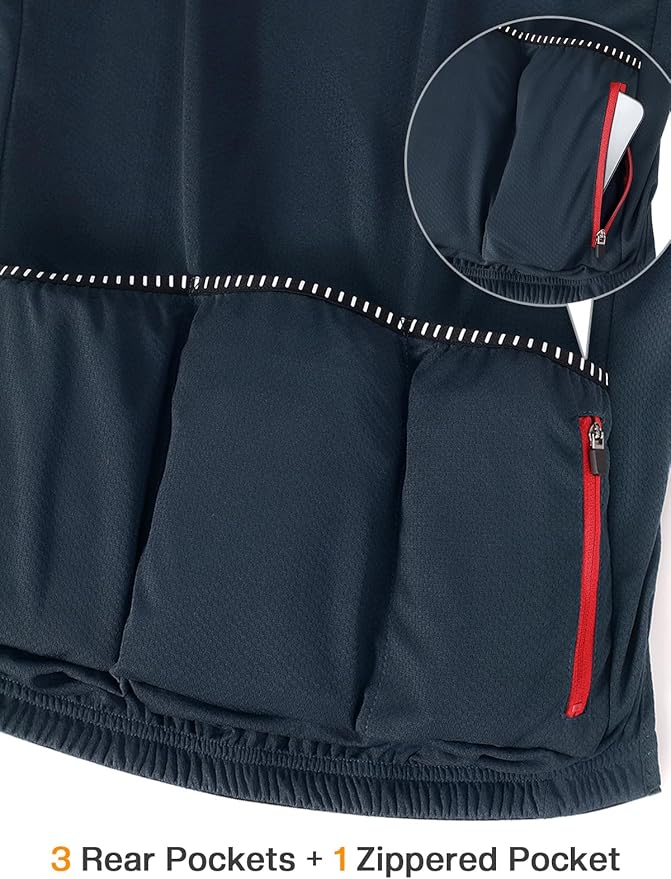 ARSUXEO 1/2 Zipper Cycling Jersey Men Short Sleeves Bike Shirts for Men Biking Bicycle Road Bike Jerseys