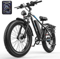 EDIKANI EDS01 Electric Bike for Adults, 100 Miles 34MPH Fast E Bike for Commuter, 26" Peak 1500W Fat Tire Ebike for Adults Electric with 1104WH Removable Battery (Standard, Black Blue)
