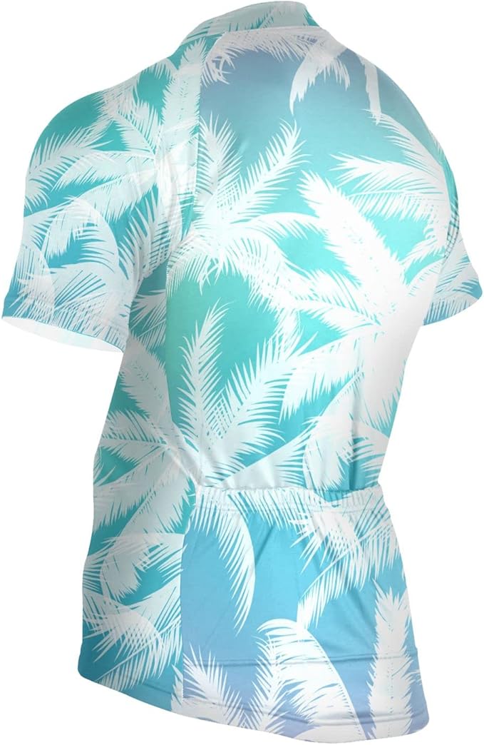 Men's Cycling Bike Jersey Short Sleeve Moisture Wicking, Breathable, Quick Dry Biking Shirt with 3 Rear Pockets