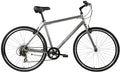 Gravity Swift X4 8 Speed Adventure Hybrid Flat Bar Road Bike (Black, 22" Mens fits Riders 6' 2' to 6' 5"+)