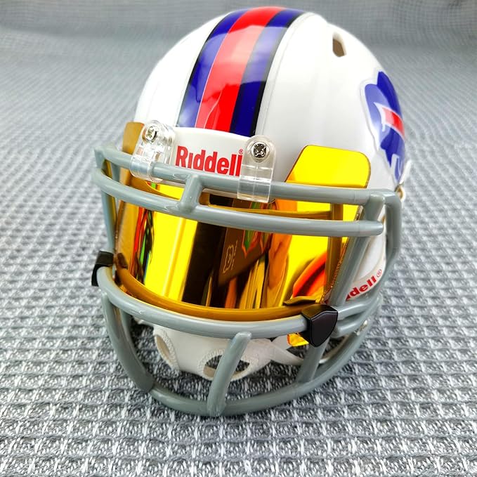 Mini Football Helmet Visor Clear with Clips Universal Fit for Collectors and Display