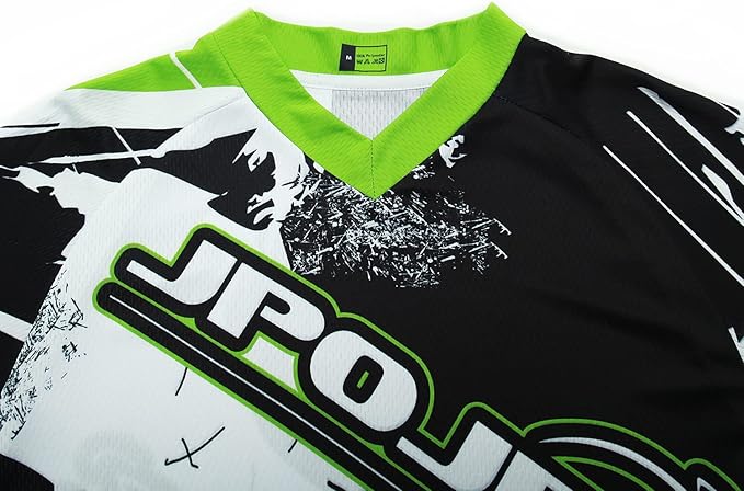 JPOJPO Men's Mountain Bike Jersey Long Sleeve MTB Off-Road Racing Downhill Motocross Shirts Quick Dry&Moisture-Wicking Tops