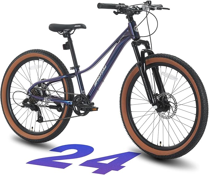 SPATIAL Mountain Bike, 20/24/26/27.5/29 inch Outdoor Cycling Bike,21/8 Speed Lightweight Aluminum Frame | Dual Disc Brakes,Adjustable Ergonomic Seat for Men Women Adult Teens
